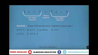 8 02 090 Java 23 Matematikë Ekuacionet lineare me një të panjohur [upl. by Fong447]