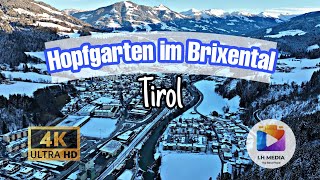 Hopfgarten im Brixental  Januar 2022 Tirol  Kitzbühel  Austria  4K DJI Mavic 3 [upl. by Nida999]