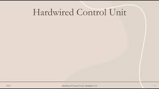 Hardwired Control Unit  Multiplier CU  R7 [upl. by Sessilu]