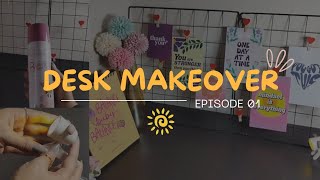 Aesthetic Desk Makeover🔆 desk organization minimalistic setup  Episode 01 Preparation for 2025 [upl. by Hoashis375]