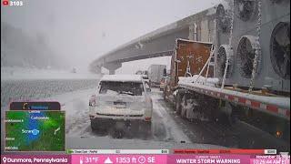 🔴PA SNOWSTORM  LIVE STORM CHASER [upl. by Recor741]