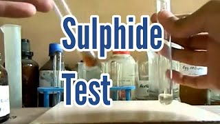 Testing Sulphide [upl. by Benedix]