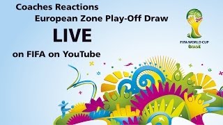 REPLAY Coach reactions to European playoff draw [upl. by Debee339]