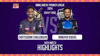 Chattogram Challengers vs Rangpur Riders  Highlights  34th Match  Season 10  BPL 2024 [upl. by Arathorn]