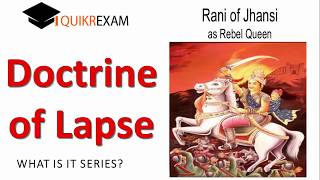 Doctrine of Lapse  Indian History  Quikr Exam [upl. by Ashling644]