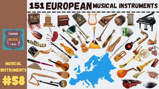 151 POPULAR EUROPEAN MUSICAL INSTRUMENTS  LESSON 58  LEARNING MUSIC HUB [upl. by Henghold396]