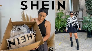 SHEIN SUPER MEGA HAUL OTOÑO INVIERNO 2023  estilo elegante y minimalista ropa amp zapatos 🤍👢💫 [upl. by Sharity]