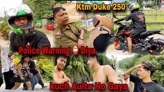 😍Dudiya Siliguri  🤬Police Ne Diya ⛔️ Warnings  Ahj Maja Ah Gaya  KTM duke 250  Siliguri [upl. by Sucramej825]