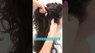 💡 TUTORIAL Recogido Curly estilo Messy en menos de 3 minutos ⏰ [upl. by Akoek880]