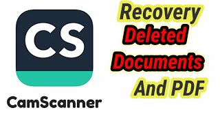 Camscanner deleted files recovery how to recovery camscanner deleted files pdf deleted file recovery [upl. by Alesiram]