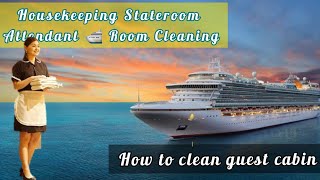 how to clean guest cabin in cruise ship  room cleaning step by step  how to get a clean room [upl. by Garlinda63]