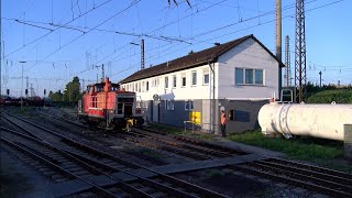 Rangierarbeiten in Kornwestheim mit der alten Dame V60 362 614 0 und 362 547 2 [upl. by Flss]