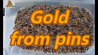 Extraction gold from pins of 4position 1row headers [upl. by Roderich]