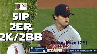 Casey Mize 25  April 14 2022  MLB highlights [upl. by Anihta]