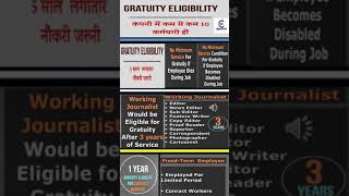 What is Gratuity How Gratuity works and taxationGratuity Calculation ग्रेच्युटी shorts Gratuity [upl. by Aryamo]