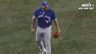 Alek Manoah and Bobby Dalbec exchange words after heated at bat  New York Post Sports [upl. by Chick]