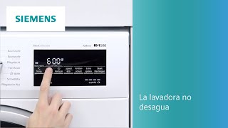 ¿La lavadora no desagua Te damos posible soluciones  SIEMENS [upl. by Orton960]