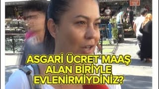 ASGARİ ÜCRET MAAŞ ALAN BİRİYLE EVLENİRMİYDİNİZ asgariücret evlilik ünlüler ünlü shorts short [upl. by Assyral301]