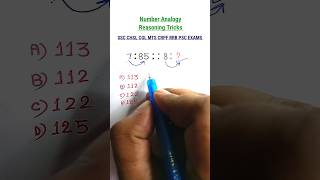 Analogy  Number Analogy  Reasoning Classes for SSC CGL GD Exam Missing Numbershorts [upl. by Silva]