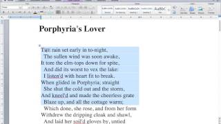 PORPHYRIAS LOVER DETAILED ANALYSIS FOR AQA GCSE ENGLISH LIT STUDENTS [upl. by Survance]