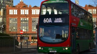 Transdev Aireline 60A Keighley to Shipley Then Leeds Wright Eclipse Gemini Volvo B9TL 2793 X3VTD [upl. by Anyak]