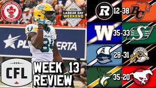 Week 13 Review Labour Day Weekend 2024 CFL Season [upl. by Cardinal304]