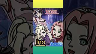 sakura vs ino vs tenten Who is most beautiful sakura ino tenten shorts [upl. by Eerdna303]