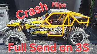 Unstoppable  Kyosho Sand Master 20 gets a full send off road 3s 3300kv rc rccar hobby [upl. by Avin]