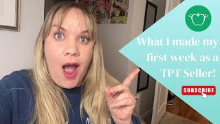 TpT Tuesday  My First Week on Teachers Pay Teacher  Income Report  My First Video [upl. by Annaeg]