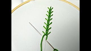 Hand Embroidery Tutorial For Beginners  Wheatear Stitch Tutorial  Wheat Ear Stitch Tutorial [upl. by Chen]