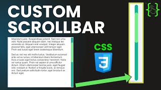 Custom Scrollbar CSS  How To Customize Scrollbar Using CSS [upl. by Maxima]