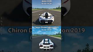 The Crew 2  Koenigsegg Jesko 2020 vs Chiron SS 300 Divine Edition 2019 Drag Race Max Upgrades [upl. by Rillings]