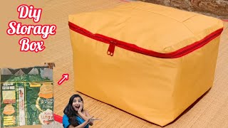 Old Cloth Reuse idea  How to Make a Storage Box  Diy Storage Basket [upl. by Ceevah]