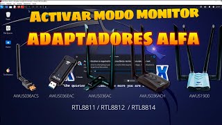 Como activar modo monitor en Kali con los adaptadores WiFi USB ALFA AWUS036AC AWUS036ACS AWUS036ACH [upl. by Aluor]