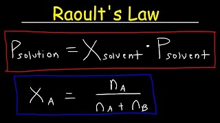 Raoults Law  How To Calculate The Vapor Pressure of a Solution [upl. by Nassir]