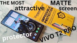 Vivo T2 Pro Matte Gaming Screen Protector  Best tempered glass full review [upl. by Orgel]