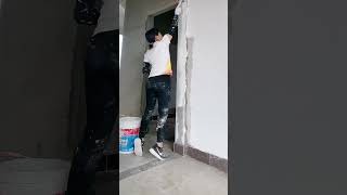 How to Prepare Tiles Wall ​ Wall paint​ Fast amp Beauty part 6276 [upl. by Yeniffit]