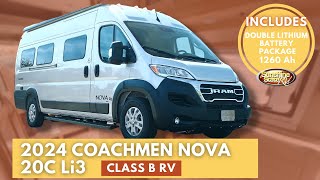 New 2024 Coachmen Nova 20C Li3 Class B RV  DOUBLE LITHIUM Package with 1260Ah of Power [upl. by Nuawtna]