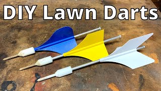 Lawn Dart Fin Replacements  EASY How To Make Lawn Darts [upl. by Stempson]