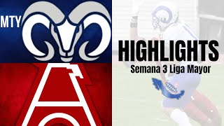 HIGHLIGHTS  Borregos Tec Monterrey vs Águilas Blancas IPN  Semana 3 Liga Mayor ONEFA [upl. by Dareen]