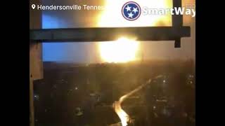 Tornado Causes Explosion near Hendersonville Tennessee north of Nashville Dec 9 2023 tornado [upl. by Sej]