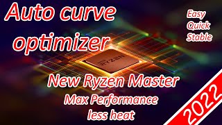 Curve optimizer with Ryzen Master  easy way 2022 [upl. by Ztnarf]