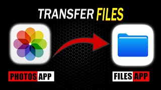 How to Transfer Files from Photos to Files AppPhotos app to Files app [upl. by Ecenahs]