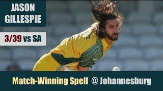 JASON GILLESPIE  MatchWinning Spell  339  Johannesburg  AUSTRALIA tour of SOUTH AFRICA 2002 [upl. by Anide371]