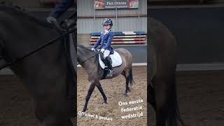 Vlog volgt stukje inrijden 1ste wedstrijd samen horse equestriankids equestrian wedstrijd pony [upl. by Brookner]