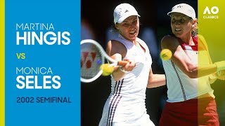 Martina Hingis v Monica Seles  Australian Open 2002 Semifinal  AO Classics [upl. by Lacram]