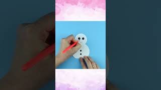 Pupazzo di neve fai da te facile🎄 DIY Easy Snowman Craft short [upl. by Meelas179]