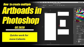 How to Create Multiple Artboards in Photoshop CC Tutorial  Use Multiple artboards in Photoshop [upl. by Yvi]