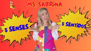 Learn the Five Senses with Ms Sabrina  Bilingual English amp Spanish [upl. by Uticas]