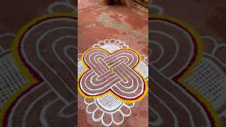 Peacefully enjoying my routine 😌❤️ rangoli kolam muggu tulunadu  tulu  tamil  kannada easy [upl. by Rozella]